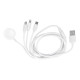 Cable USB 4w1 for iPhone Lightning 8-pin + Type C + Micro + Apple Watch 3W 1A C3183 white Cable USB 4w1 for iPhone Lightning 8-pin + Type C + Micro + Apple Watch 3W 1A C3183 white