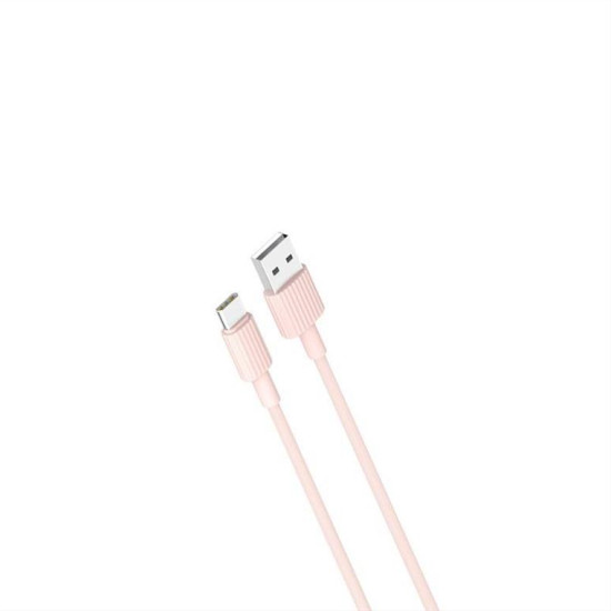 XO cable NB156 USB - USB-C 1,0 m 2,4A pink GSM104075