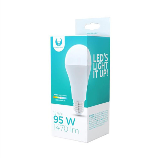 LED bulb E27 A65 15W 230V 6000K 1470lm Forever Light