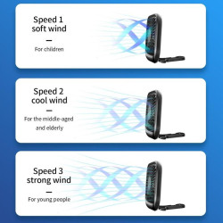 BASEUS vehicle fan seat type Foldable black CXZD-01