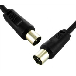 POWERTECH καλώδιο κεραίας για τηλεόραση CAB-V004, PAL, 1.5m, μαύρο