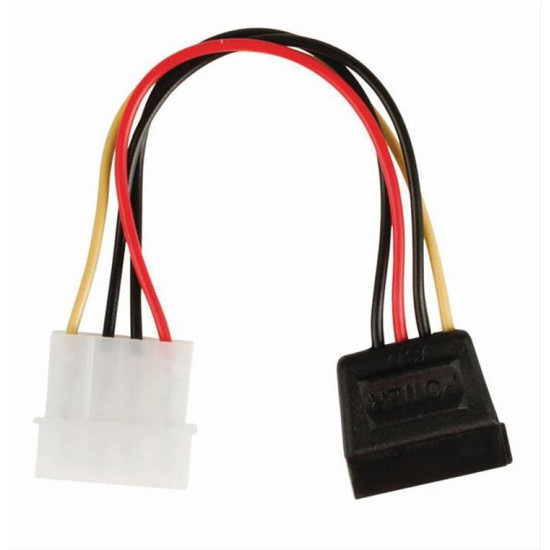 Καλώδιο-αντάπτορας τροφοδοσίας SATA 15-pin θηλ. - Molex αρσ., 0.15m.  CCGP73500VA015