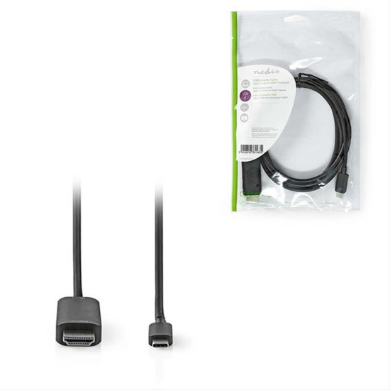 Μετατροπέας από USB 3.2 Gen 1 Type-C αρσ. σε HDMI αρσ., 2.00m, σε μαύρο CCGP64655BK20 Μετατροπέας από USB 3.2 Gen 1 Type-C αρσ. σε HDMI αρσ., 2.00m, σε μαύρο CCGP64655BK20
