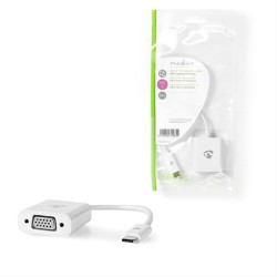 Μετατροπέας από USB 3.2 Gen 1 Type-C αρσ. σε VGA θηλ., 0.20m, σε άσπρο χρώμα.  CCGP64851WT02