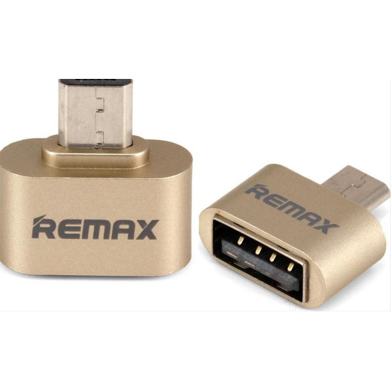 Remax micro USB male - USB-A female (RA-OTG) Bronze
