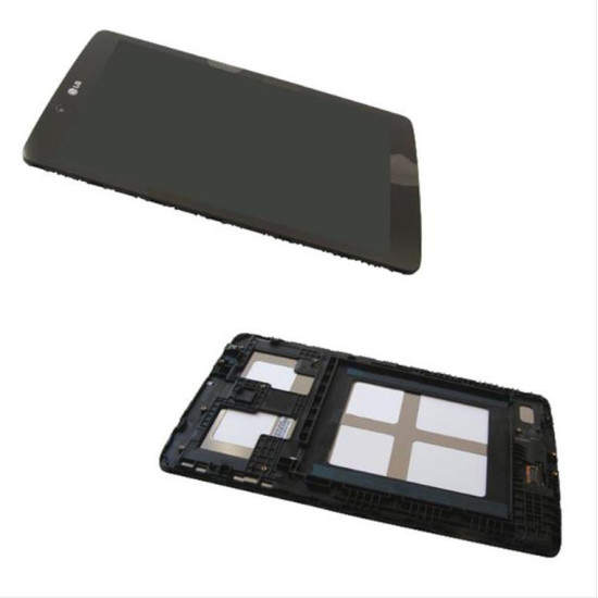 LG V490 G PAD ΟΘΟΝΗ + TOUCH SCREEN + LENS + FRONT BLACK
