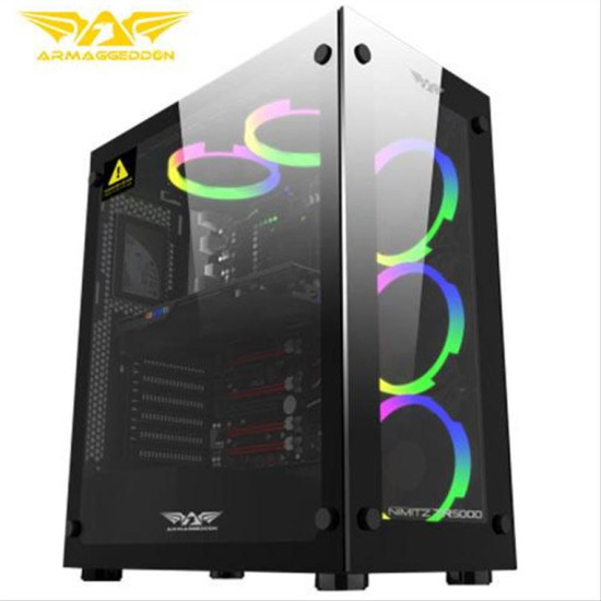 ARMAGGEDDON FULL ATX GAMING CASE NIMITZ TR5000 BLACK NTR5000B