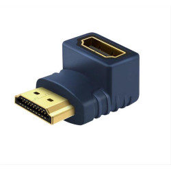 CABLETIME αντάπτορας HDMI M-F AV599, 90Degree(B/B), 4K, μπλε CABLETIME αντάπτορας HDMI M-F AV599, 90Degree(B/B), 4K, μπλε