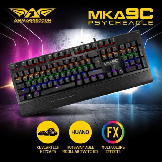 ARMAGGEDDON RGB MECHANICAL KEYBOARD MKA-9C PSYCHEAGLE ARMAGGEDDON RGB MECHANICAL KEYBOARD MKA-9C PSYCHEAGLE