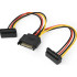 Gembird Sata power cable Sata-> (M) >2xSATA angled 15cm CC-SATAM2F-02