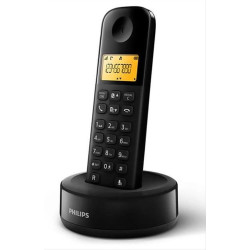PHILIPS ασύρματο τηλέφωνο D1601B/34, με ελληνικό μενού, μαύρο