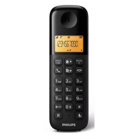 PHILIPS ασύρματο τηλέφωνο D1601B/34, με ελληνικό μενού, μαύρο PHILIPS ασύρματο τηλέφωνο D1601B/34, με ελληνικό μενού, μαύρο
