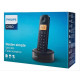PHILIPS ασύρματο τηλέφωνο D1601B/34, με ελληνικό μενού, μαύρο PHILIPS ασύρματο τηλέφωνο D1601B/34, με ελληνικό μενού, μαύρο
