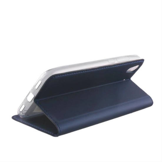 ΘΗΚΗ XIAOMI REDMI NOTE 4X 5.5" MAGNET BOOK STAND DARK BLUE