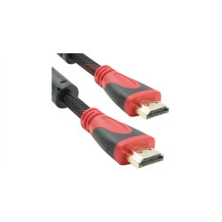 Καλώδιο HDMI Μ/Μ DeTech, 5m, Πλεξούδα και Φερριτή - 18020