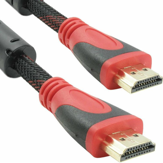 Καλώδιο HDMI Μ/Μ DeTech, 1.8m, Πλεξούδα και Φερριτή -18018