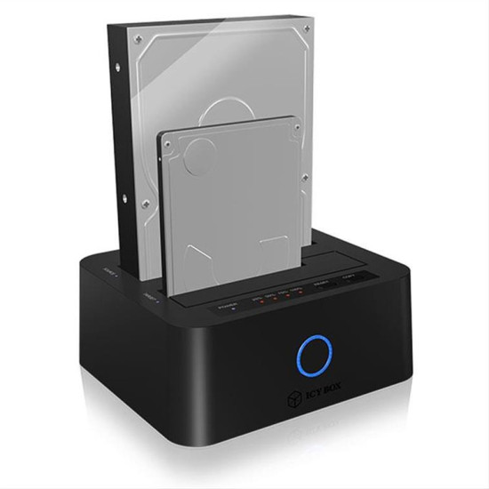 ICY BOX Docking Station για 2 σκληρούς δίσκους SATA HDD/SSD 2.5" και 3.5" λειτουργίες Clone και JBOD ICY BOX Docking Station για 2 σκληρούς δίσκους SATA HDD/SSD 2.5" και 3.5" λειτουργίες Clone και JBOD