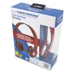 ESPERANZA STEREO AUDIO HEADPHONES TECHNO RED EH145R
