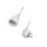 SONORA EC3W100 Προέκταση καλωδίου σούκο 3 μέτρα (3 x 1.5 mm²), σε λευκό χρώμα.