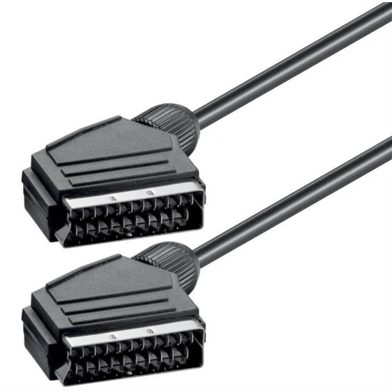 POWERTECH Καλώδιο Scart 21pin σε Scart 21pin CAB-S001, 1.4m, μαύρο POWERTECH Καλώδιο Scart 21pin σε Scart 21pin CAB-S001, 1.4m, μαύρο
