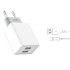 XO Wall charger L65 white plus cable micro 2USB 2,4A GSM103075