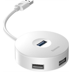 Baseus adapter HUB USB 3.0 to 4xUSB white BRA007108 Baseus adapter HUB USB 3.0 to 4xUSB white BRA007108
