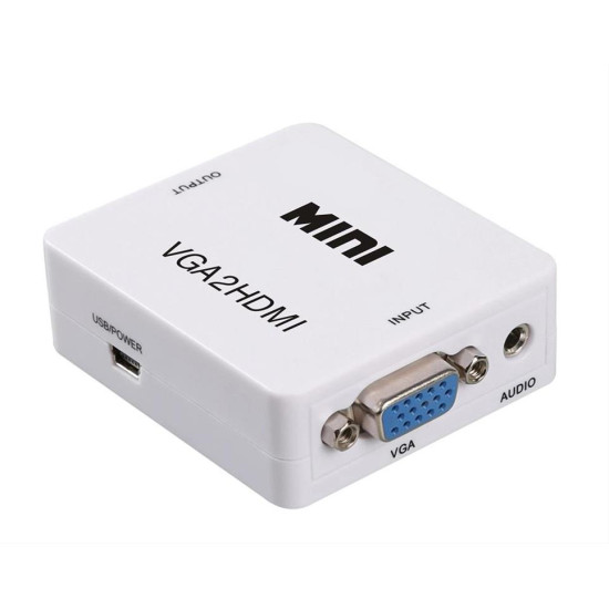 POWERTECH Video Converter VGA & 3.5mm Audio σε HDMI CAB-H107, Full HD POWERTECH Video Converter VGA & 3.5mm Audio σε HDMI CAB-H107, Full HD