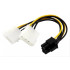 POWERTECH Καλώδιο PCI-E 6pin σε 2x molex IDE 4pin CAB-W031, 10cm