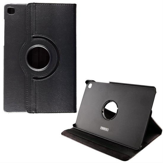 ΘΗΚΗ SAMSUNG P610/P615 TAB S6 LITE 10.4" LEATHER BOOK ROTATING STAND BLACK