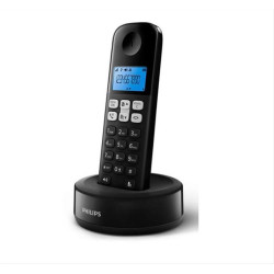 PHILIPS ασύρματο τηλέφωνο D1611B/34, με ελληνικό μενού, μαύρο