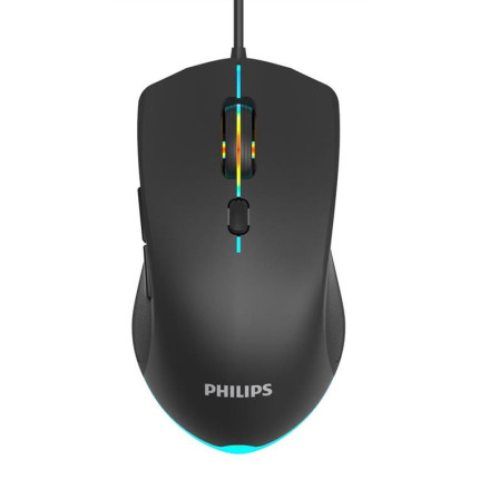 PHILIPS ενσύρματο gaming ποντίκι SPK9404, 2400DPI, 6 πλήκτρα, μαύρο