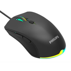 PHILIPS ενσύρματο gaming ποντίκι SPK9404, 2400DPI, 6 πλήκτρα, μαύρο