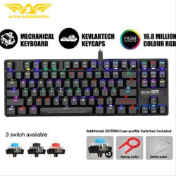 ARMAGGEDDON MECHANICAL LOW PROFILE KEYBOARD RGB FALCONET RED SMK9RR