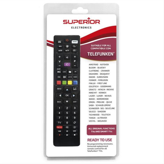 SUPERIOR TELEFUNKEN Τηλεχειριστήριο αντικατάστασης για τηλεοράσεις TELEFUNKEN/VESTEL hitachi