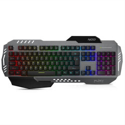 Ενσύρματο gaming πληκτρολόγιο, με RGB LED οπίσθιο φωτισμό, αλουμίνιο και palm rest NOD FURY