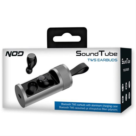 Bluetooth TWS ακουστικά με αλουμινένια θήκη φόρτισης NOD SOUNDTUBE Bluetooth TWS ακουστικά με αλουμινένια θήκη φόρτισης NOD SOUNDTUBE