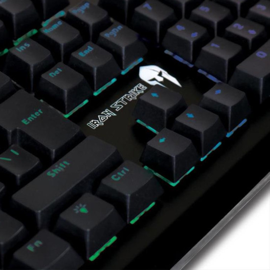 Ενσύρματο μηχανικό gaming πληκτρολόγιο, με backlight RGB LED επιφάνεια από αλουμίνιο NOD IRON STRIKE