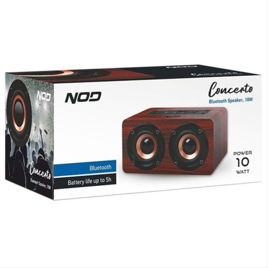 Ξύλινο φορητό bluetooth ηχείο, 2 x 5W NOD CONCERTO Ξύλινο φορητό bluetooth ηχείο, 2 x 5W NOD CONCERTO