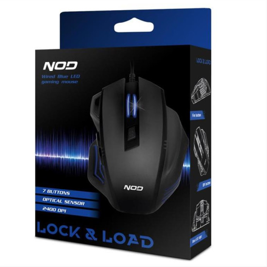 Ενσύρματο Gaming ποντίκι, με ανάλυση έως και 2400dpi NOD LOCK & LOAD