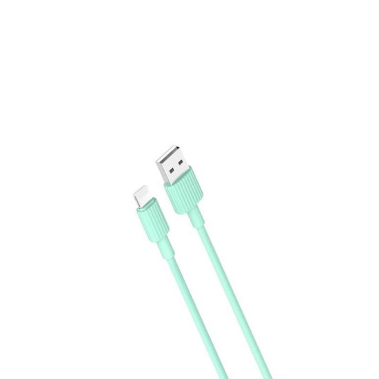 XO cable NB156 USB - Lightning 1,0 m 2,4A green GSM104066