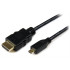 Powertech HDMI 19pin σε HDMI Micro (D) - 1.4V / with ethernet - 1.5M CAB-H007