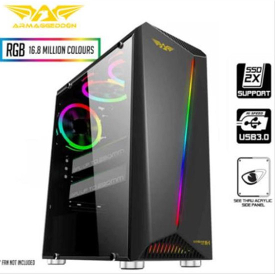 ARMAGGEDDON GAMING PC CASE KAGAMI K-1 BLACK