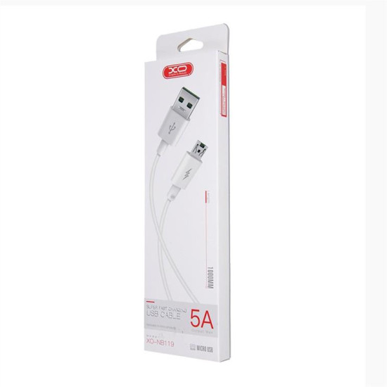 XO cable NB119 USB - microUSB 1,0 m 5A white