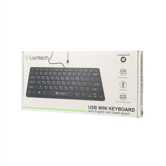 LAMTECH USB MINI KEYBOARD BLACK LAM081710