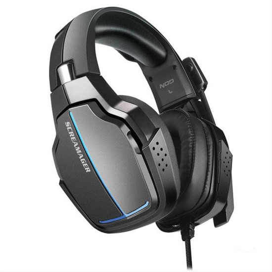 Gaming headset με αναδιπλούμενο μικρόφωνο και rainbow RGB LED φωτισμό NOD SCREAMAGER Gaming headset με αναδιπλούμενο μικρόφωνο και rainbow RGB LED φωτισμό NOD SCREAMAGER