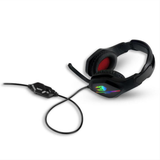 NOD IRON ΣOUND v2 Gaming headset με αναδιπλούμενο μικρόφωνο και rainbow RGB LED φωτισμό