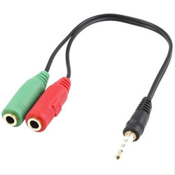 WHITE SHARK HEADSET CABLE 3,5mm x 2F.3pin - 3,5mm M.4pin 0,2m WS-354P-2X35
