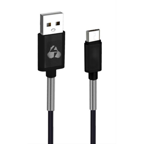 POWERTECH Καλώδιο USB σε Micro USB flex alu PTR-0017, copper, 1m, μαύρο PTR-0017