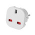 Adapter No brand BX-9625, UK to EU Schuko, 220V, High Quality, White
