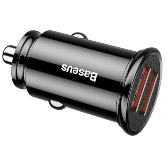 BASEUS car charger 2x USB Quick Charger QC3.0 30W Black CCALL-YD01